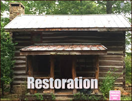 Historic Log Cabin Restoration  Westfield, North Carolina